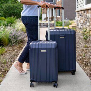 Samsonite New Castle Hardside Luggage w/Adjustable Handle, 2pc, Navy